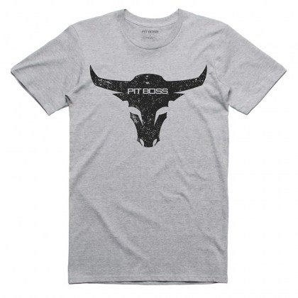 Pit Boss Bull T-Shirt, Grey Heather - Men's LG 