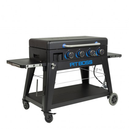 Pit Boss Portable Gas Ultimate Plancha:  4 Burner with Cart (30mb, with Manifold kit)
